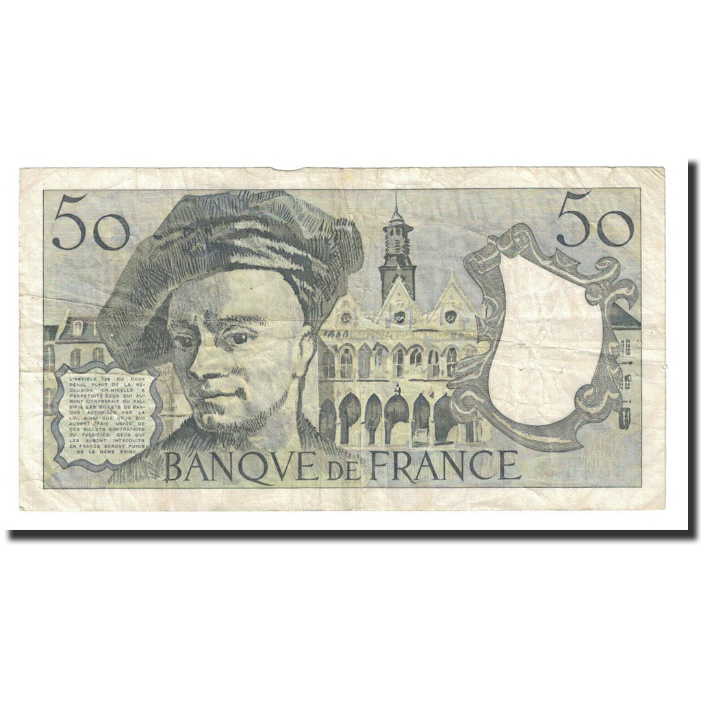 France, 50 Francs, Quentin de La Tour, 1978, VF(20-25), Fayette:67.3, KM:152a