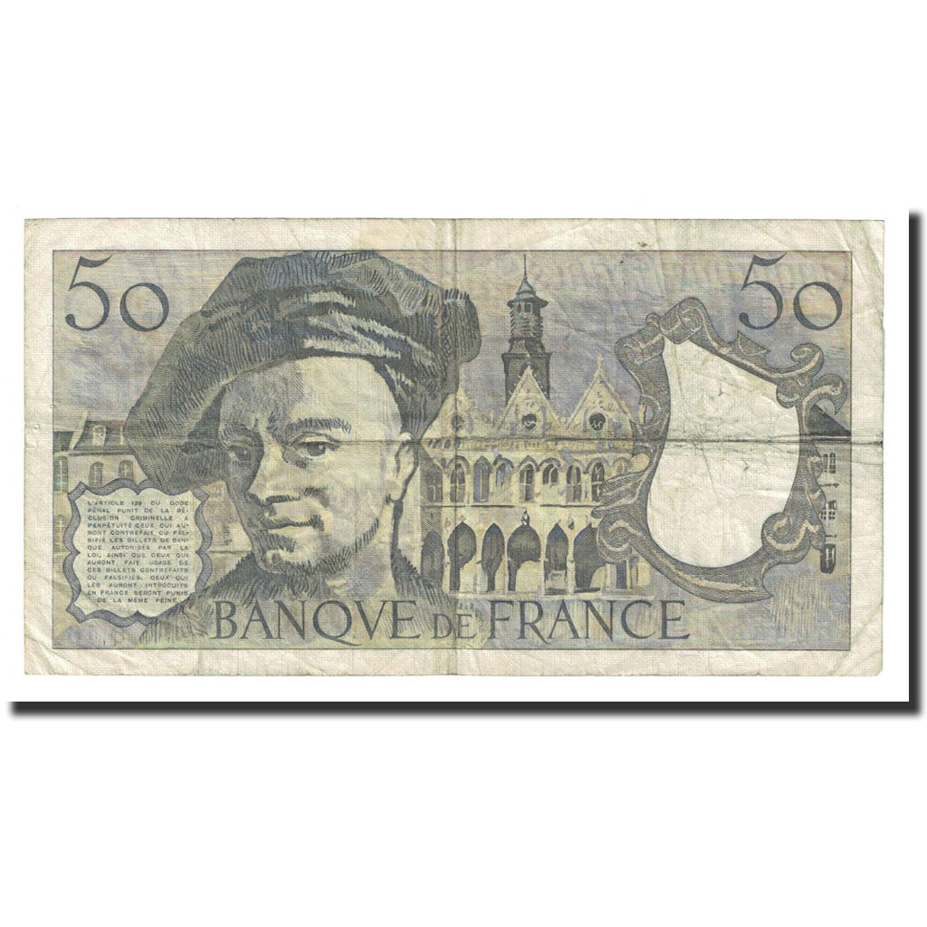 França, 50 Francs, Quentin de La Tour, 1979, VF(30-35), Fayette:67.4, KM:152a