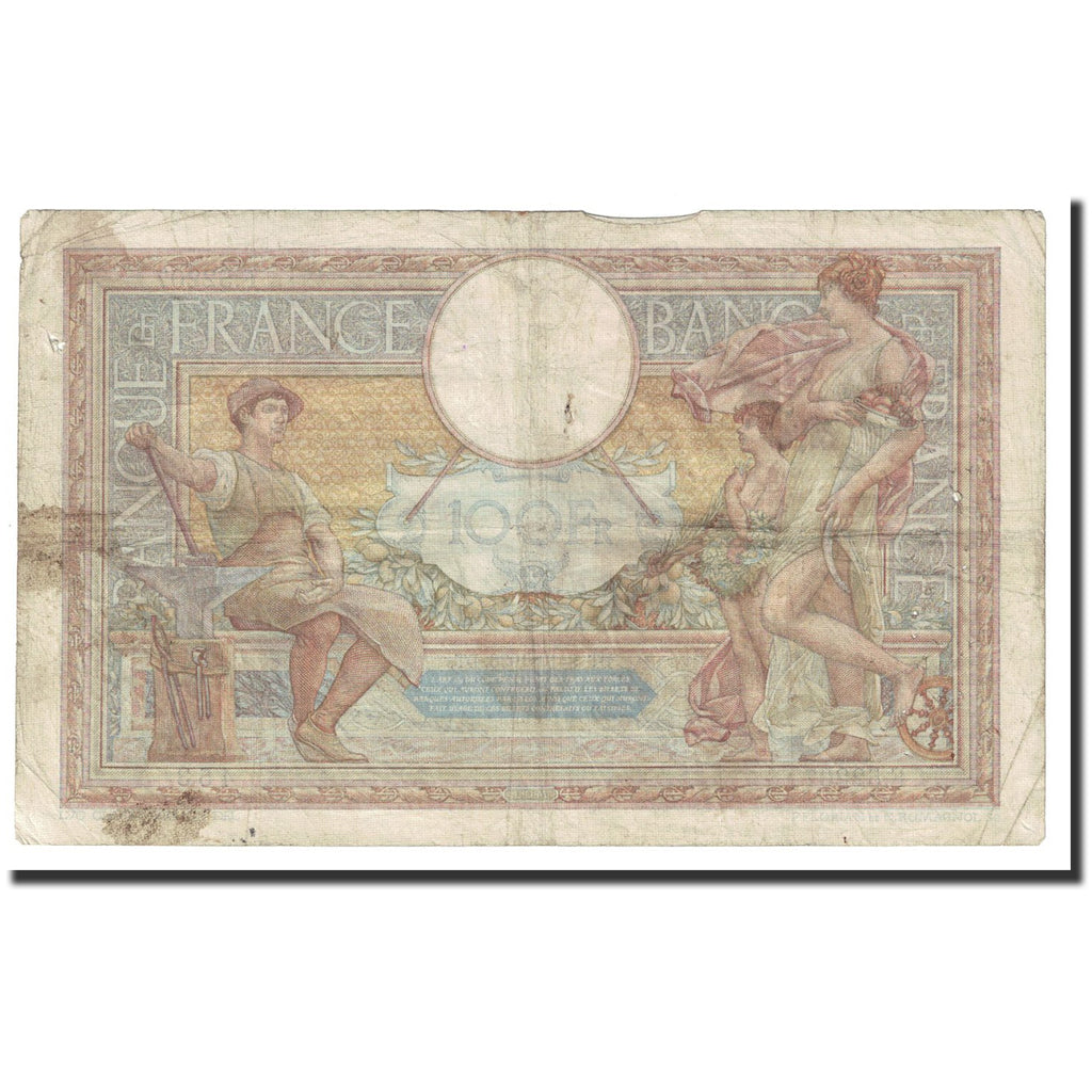 France, 100 Francs, Luc Olivier Merson, 1936, 1936-10-08, VF(20-25)