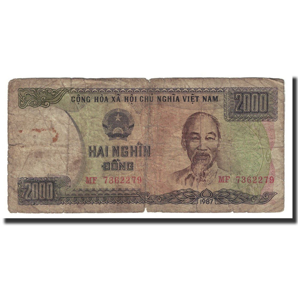 Banknote, Vietnam, 2000 D<ox>ng, 1987, KM:103a, VG(8-10)
