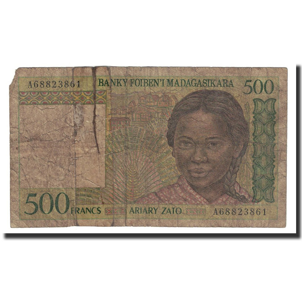 Billete, 500 Francs = 100 Ariary, 1994, Madagascar, Undated (1994), KM:75a, RC