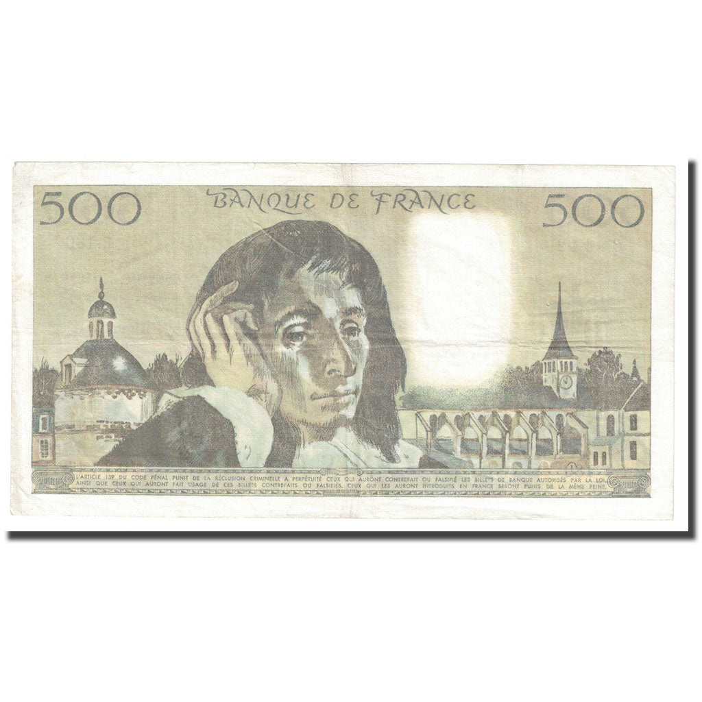 France, 500 Francs, Pascal, 1983, 1983-01-06, EF(40-45), Fayette:71.28, KM:156e