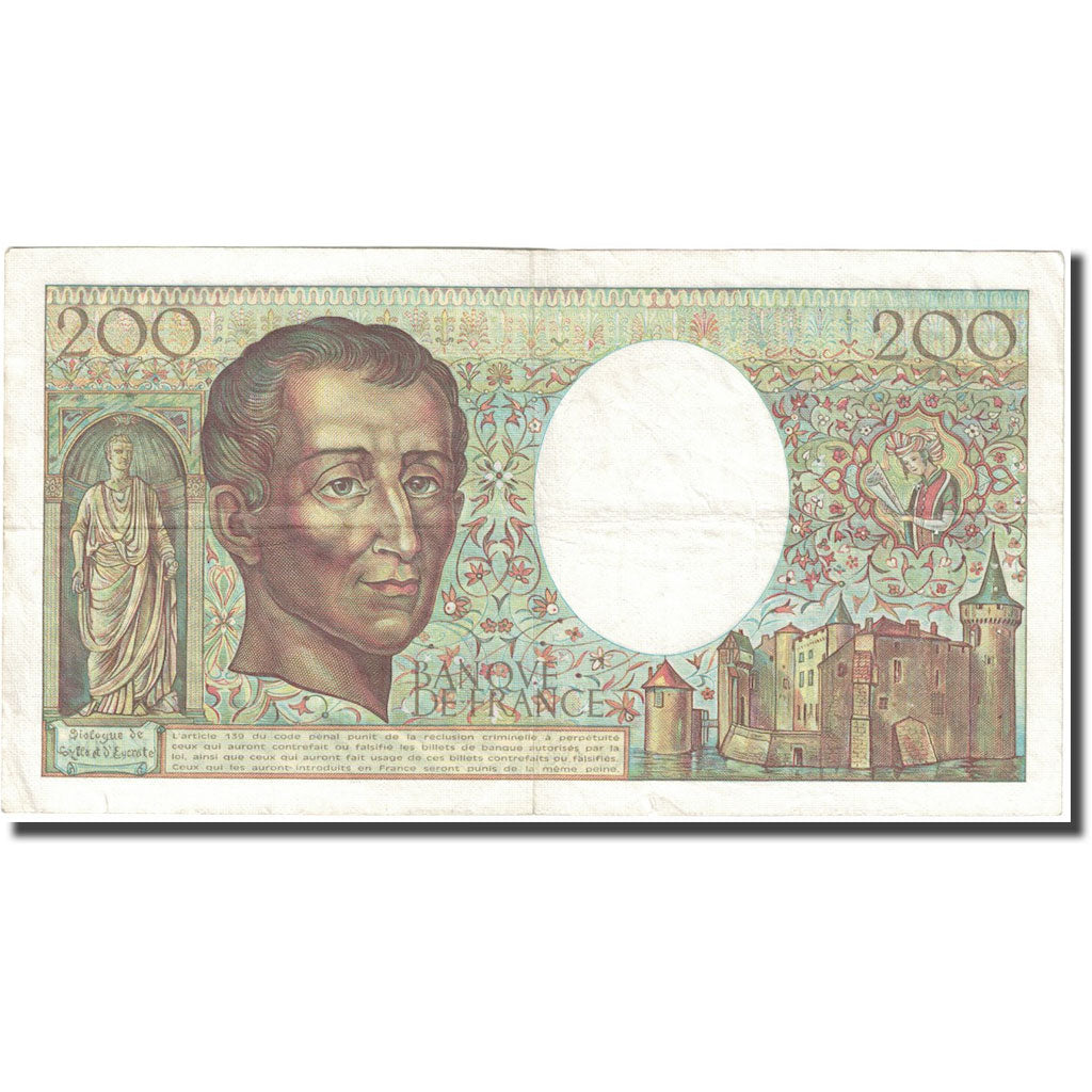 France, 200 Francs, Montesquieu, 1981, UNC(60-62), Fayette:70.01, KM:155a