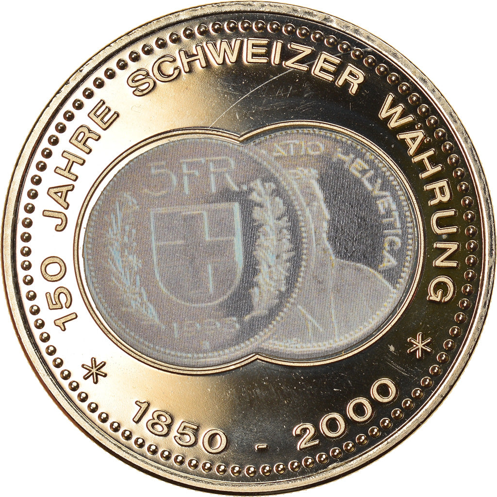 Switzerland, Medal, 150 Ans de la Monnaie Suisse, 5 FRANCS, 2000, MS(65-70)