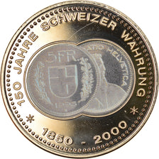 Switzerland, Medal, 150 Ans de la Monnaie Suisse, 5 FRANCS, 2000, MS(65-70)