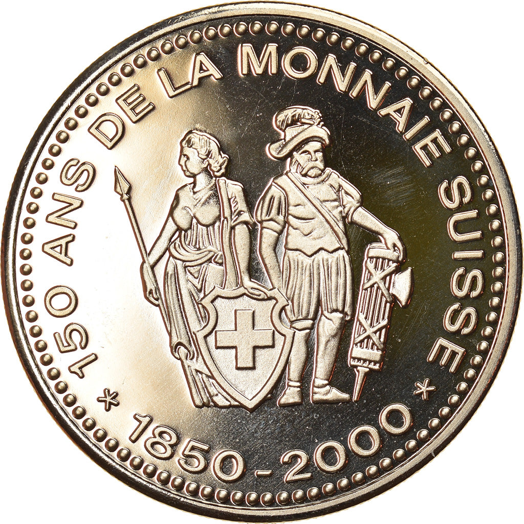 Switzerland, Medal, 150 Ans de la Monnaie Suisse, 5 FRANCS, 2000, MS(65-70)