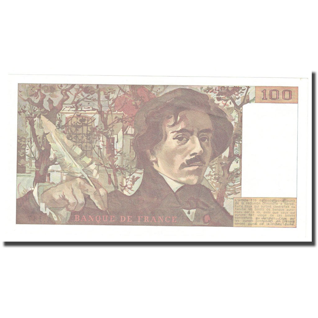 Francja, 100 Francs, Delacroix, 1989, UNC(64), Fayette:69.13c), KM:154d