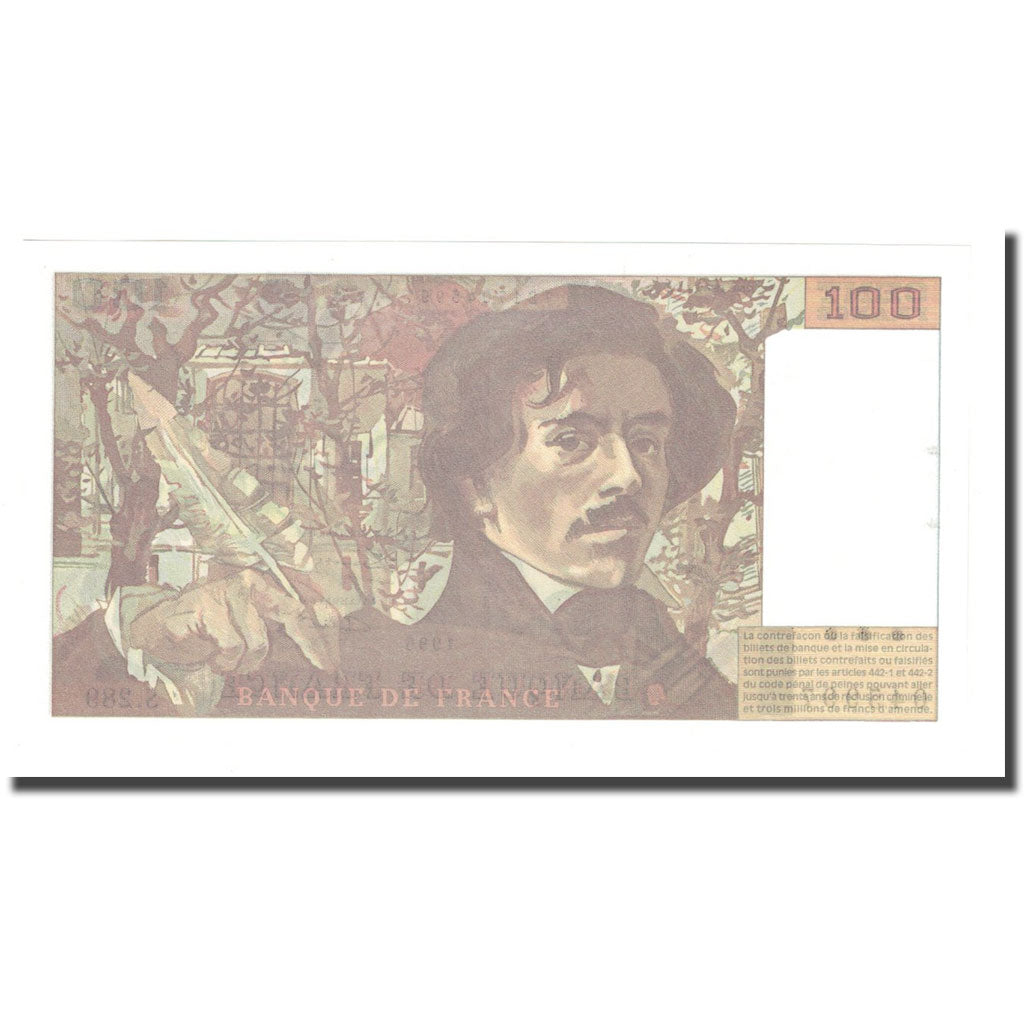 Frankrijk, 100 Francs, Delacroix, 1995, NIEUW, Fayette:69ter.2c, KM:154h