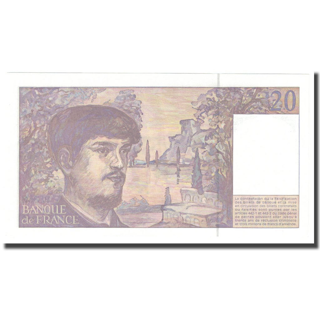 Francia, 20 Francs, Debussy, 1997, EBC+, Fayette:66ter.02.63, KM:151i