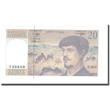 France, 20 Francs, Debussy, 1991, NEUF, Fayette:66Bis.2, KM:151e