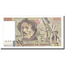 Frankrijk, 100 Francs, Delacroix, 1984, NIEUW, Fayette:69.8a, KM:154b