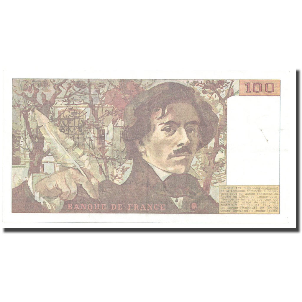 Frankrijk, 100 Francs, Delacroix, 1984, SUP, Fayette:69.08b, KM:154b