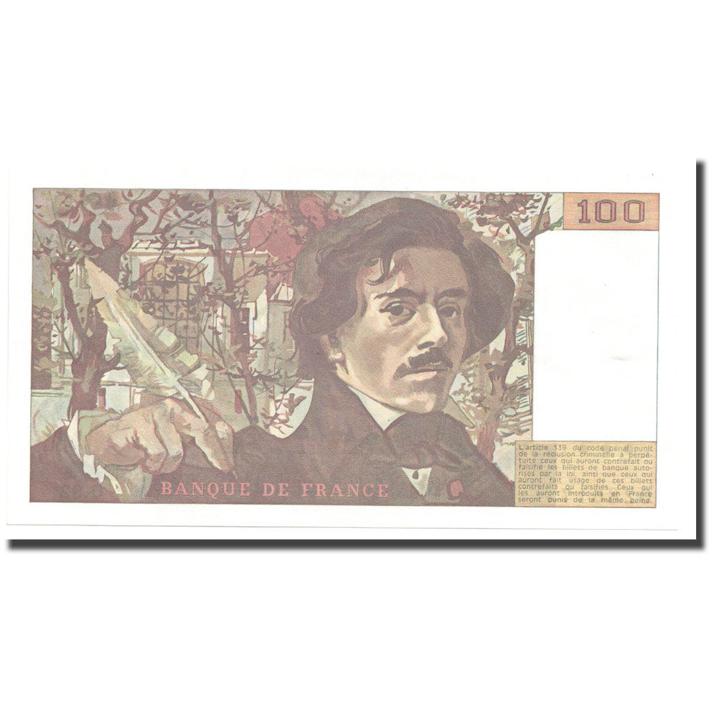 Francia, 100 Francs, Delacroix, 1985, FDS, Fayette:69.09, KM:154b