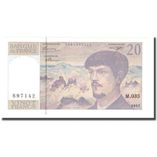 France, 20 Francs, Debussy, 1992, UNC(65-70), Fayette:66bis.3, KM:151f
