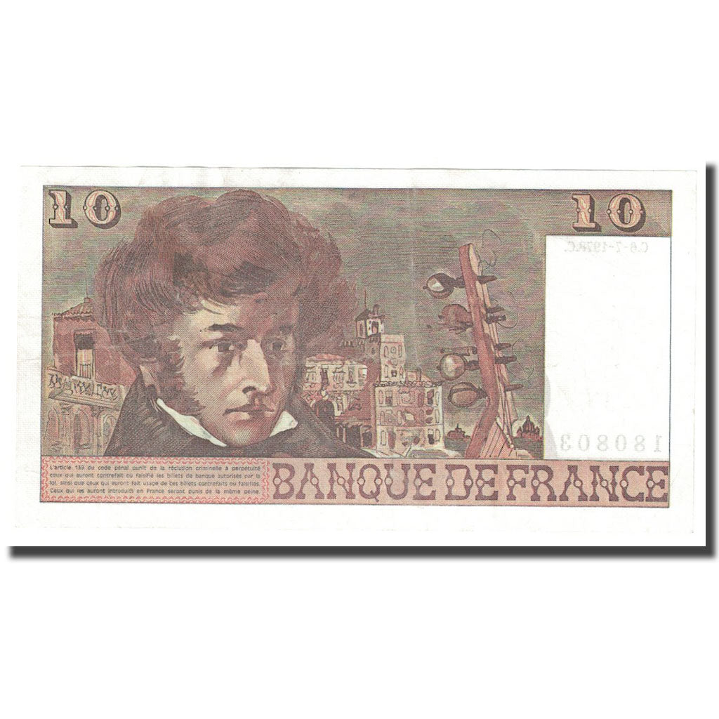 Francja, 10 Francs, Berlioz, 1978, 1978-07-06, AU(55-58), Fayette:63.25, KM:150c