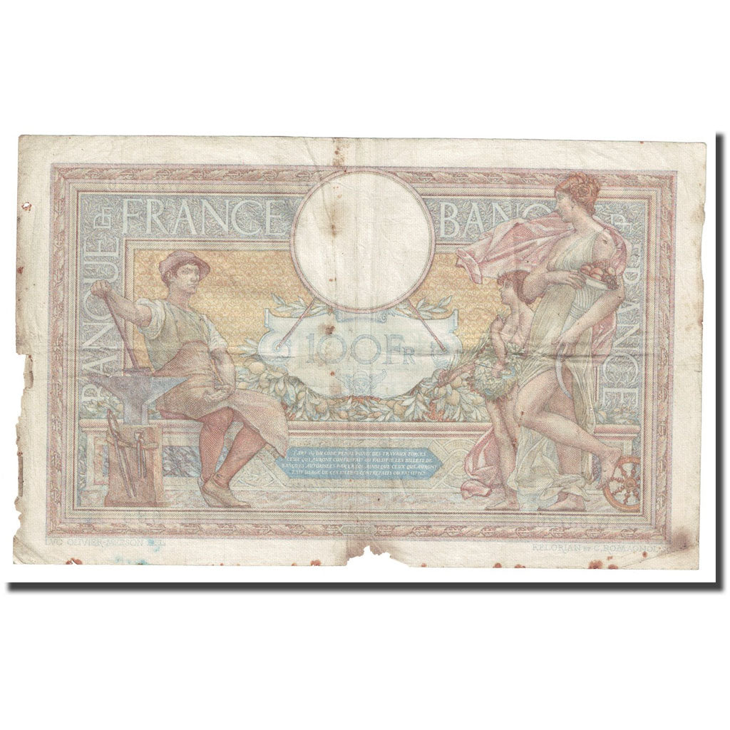 Francia, 100 Francs, Luc Olivier Merson, 1939, 1939-01-26, B, Fayette:25.46