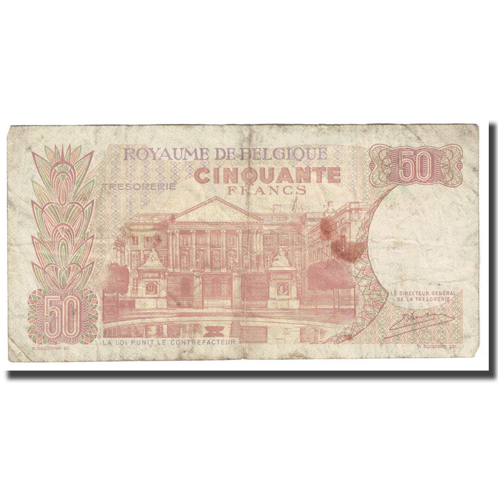 Nota, Bélgica, 50 Francs, 1966, 1966-05-16, KM:139, F(12-15)
