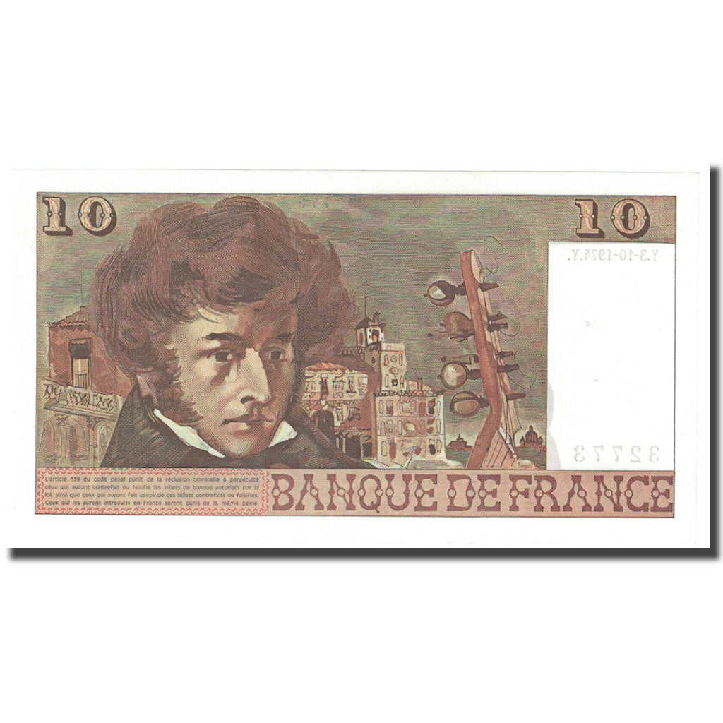 Frankreich, 10 Francs, Berlioz, 1974, 1974-10-03, UNZ-, Fayette:63.7a, KM:150a