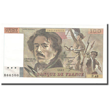France, 100 Francs, Delacroix, 1981, UNC(65-70), Fayette:69.5, KM:154b