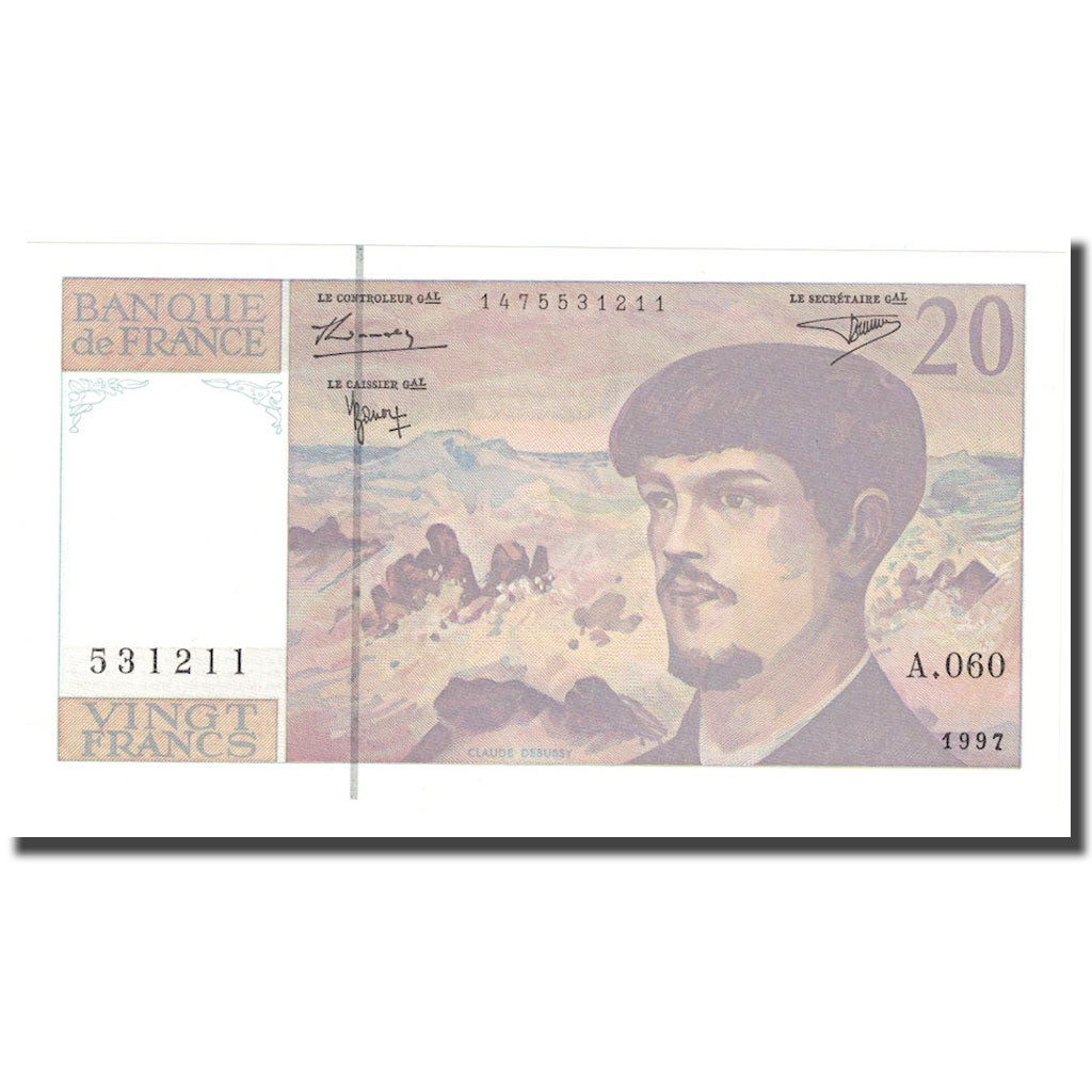Frankrijk, 20 Francs, Debussy, 1997, NIEUW, Fayette:66ter.02A60, KM:151i