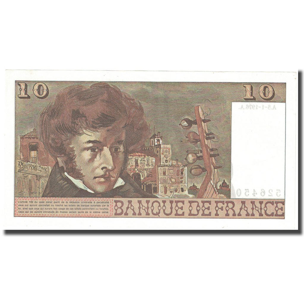 Frankreich, 10 Francs, Berlioz, 1976, 1976-01-05, UNZ, Fayette:63.17.283