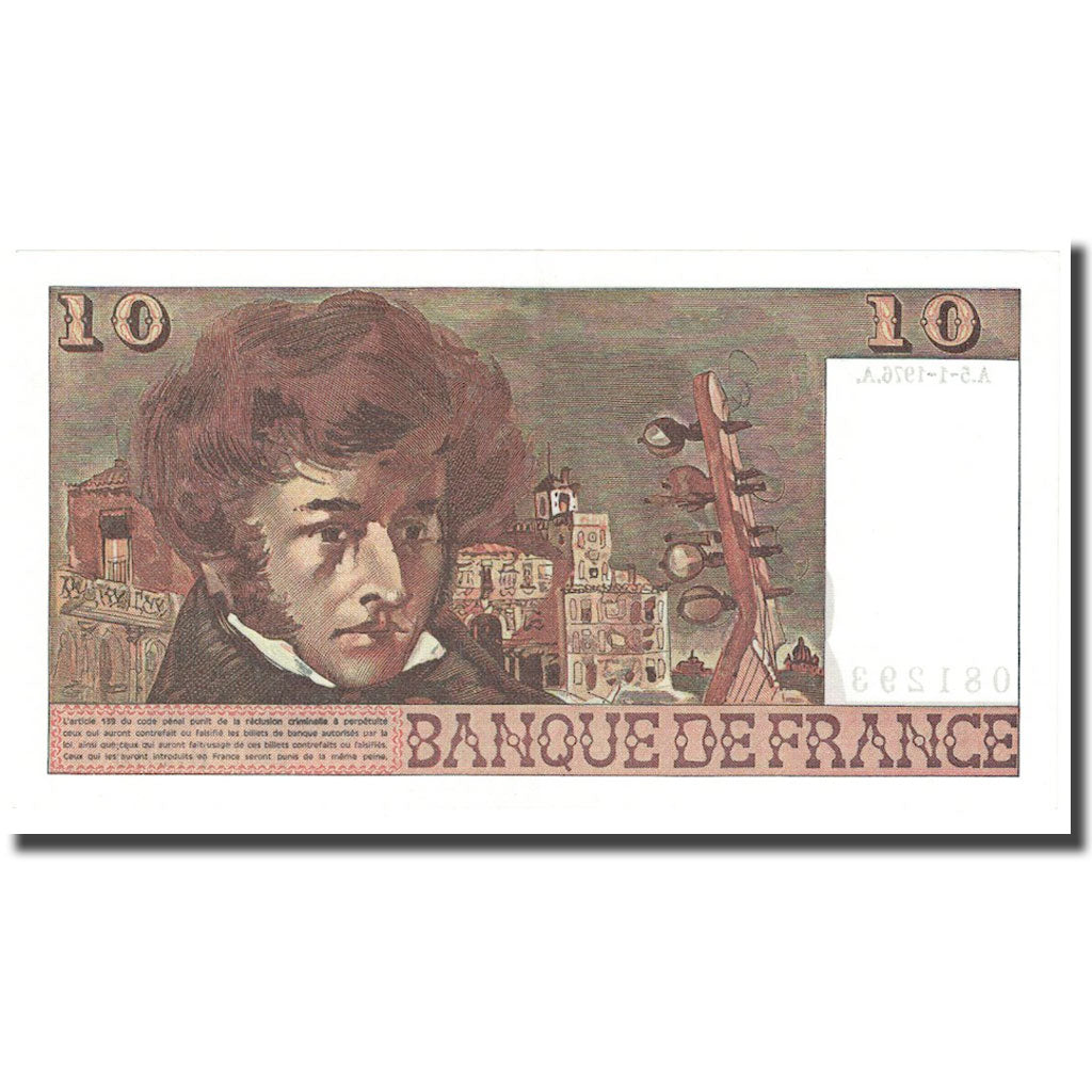 Francia, 10 Francs, Berlioz, 1976, 1976-01-05, SC, Fayette:63.17.283, KM:150c