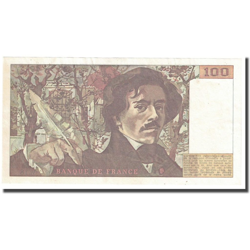 Francja, 100 Francs, Delacroix, 1979, UNC(60-62), Fayette:69.2c, KM:154a
