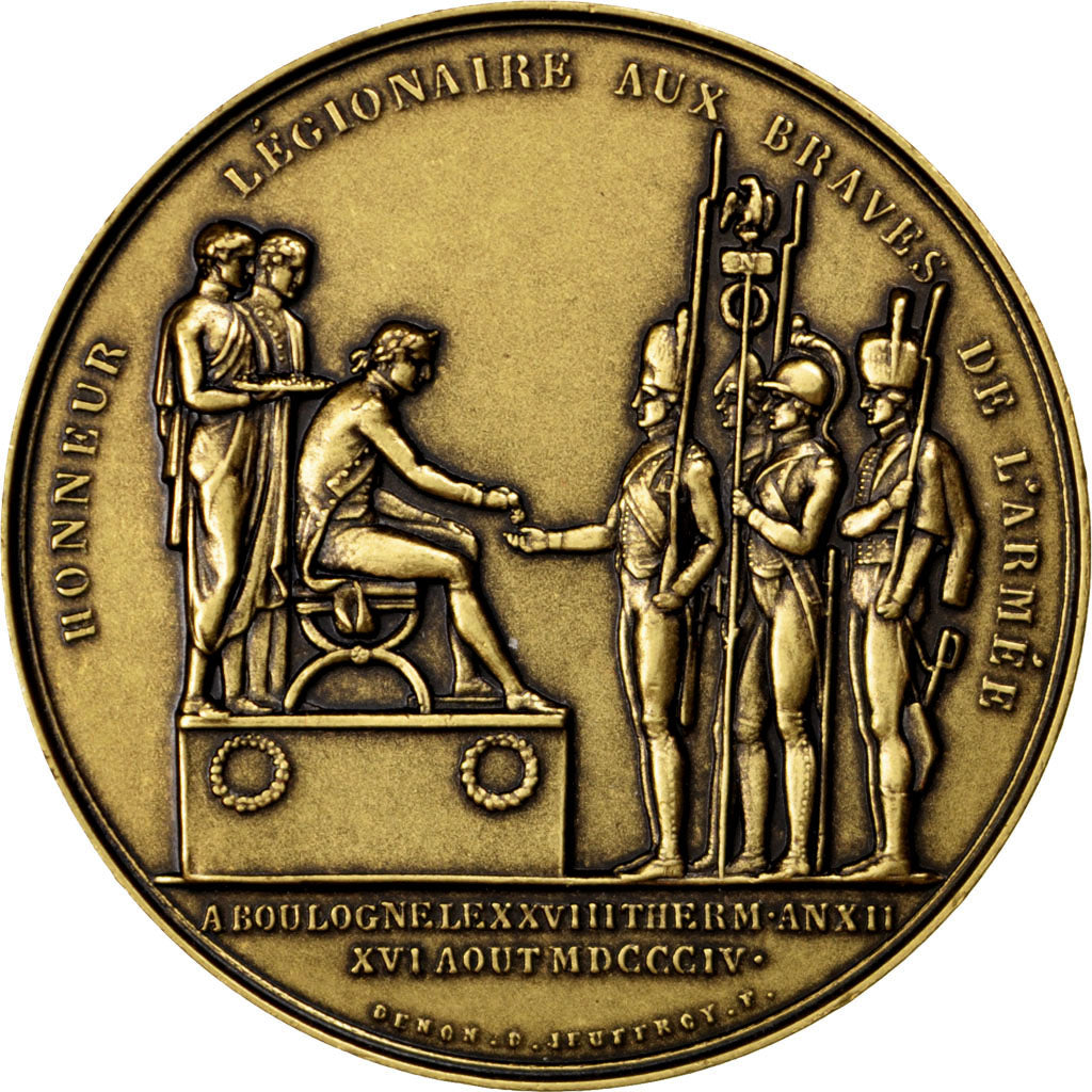 FRANCE, History, First French Empire, Medal, MS(60-62), Denon, Bronze, 41, 47.00