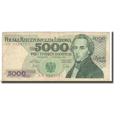 Banknote, Poland, 5000 Zlotych, 1982, 1982-06-01, KM:150a, EF(40-45)