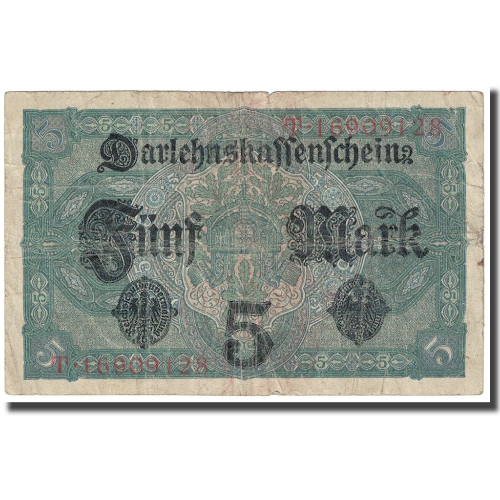 Geldschein, Deutschland, 5 Mark, 1917, 1917-08-01, KM:56b, SS