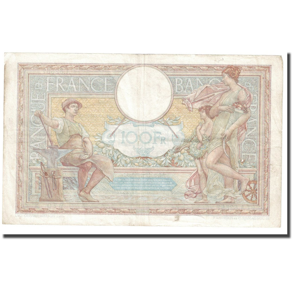 France, 100 Francs, Luc Olivier Merson, 1936, 1936-12-03, VF(30-35)