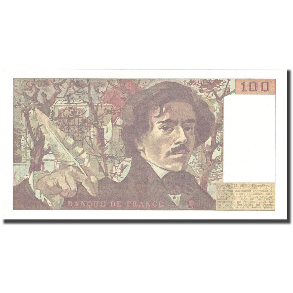 Francia, 100 Francs, Delacroix, 1988, FDS, Fayette:69.12, KM:154d