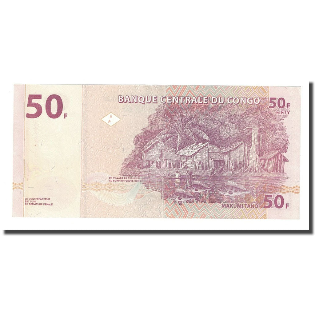 Banknot, Republika Demokratyczna Konga, 50 Francs, 2013, 2013-06-30, UNC(65-70)