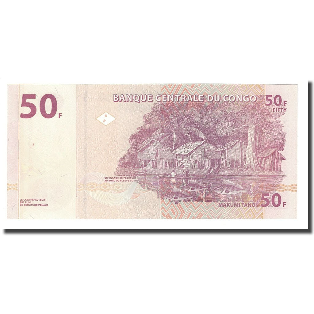 Banknot, Republika Demokratyczna Konga, 50 Francs, 2013, 2013-06-30, UNC(65-70)