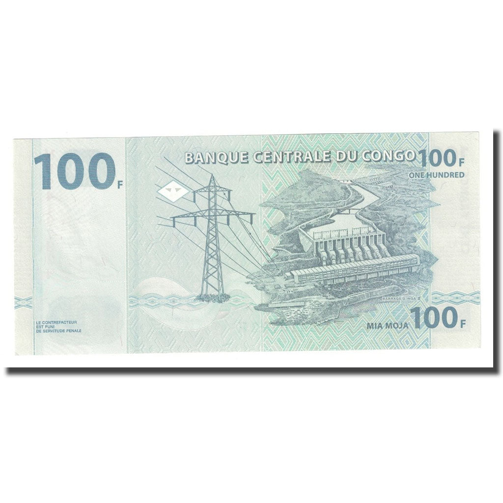 Banknot, Republika Demokratyczna Konga, 100 Francs, 2007, 2007-07-31, UNC(65-70)