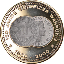 Switzerland, Medal, 150 Ans de la Monnaie Suisse, 10 Rappen, 2000, MS(64)