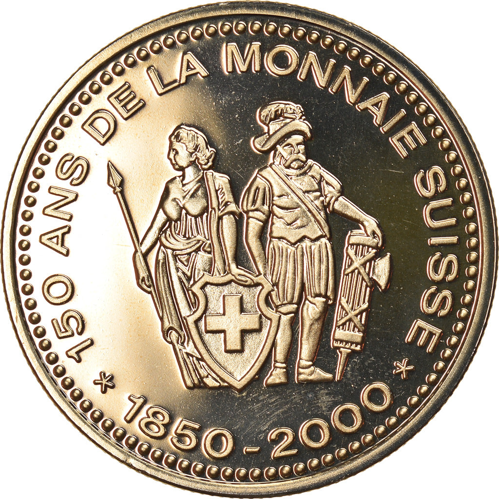 Switzerland, Medal, 150 Ans de la Monnaie Suisse, 10 Rappen, 2000, MS(64)