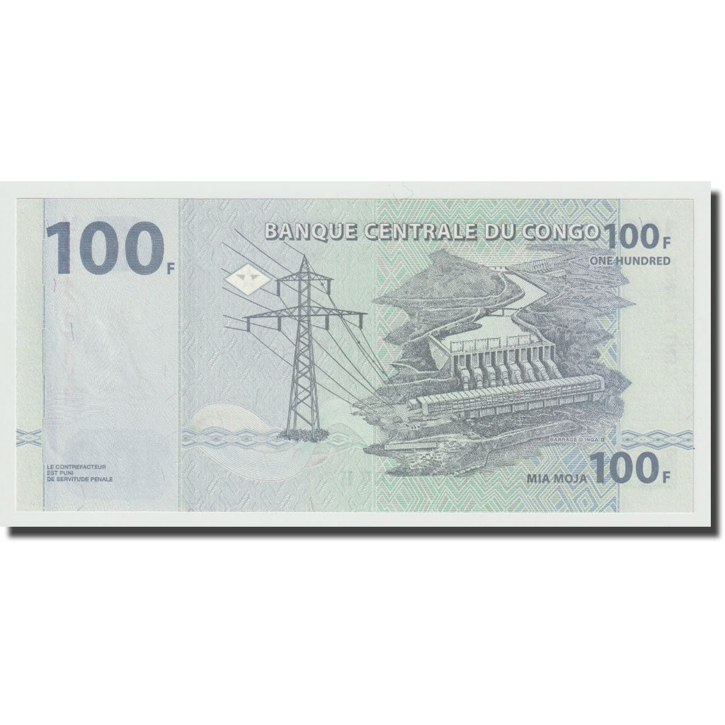 Banknote, Congo Democratic Republic, 100 Francs, 2007, 2007-07-31, KM:98a