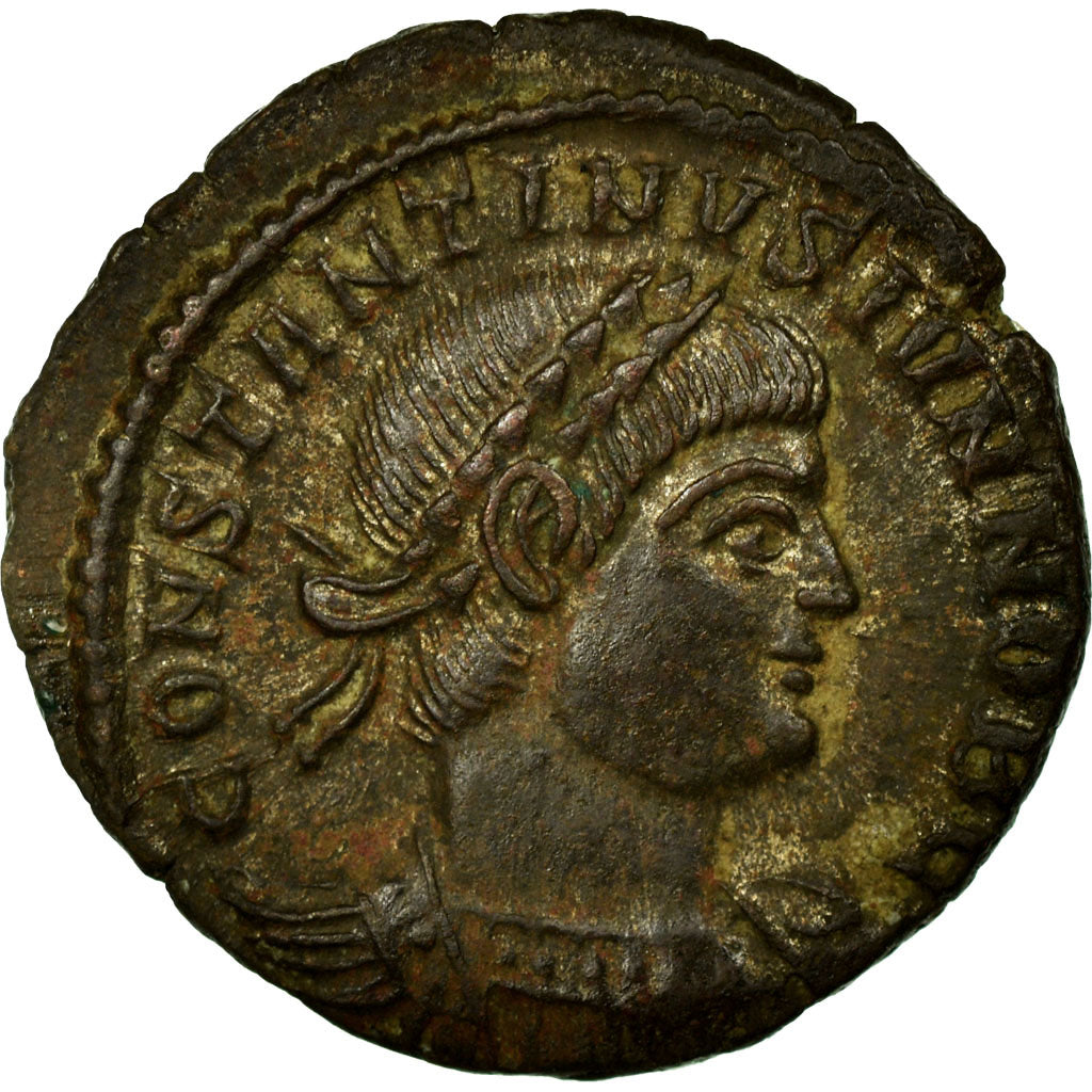 Coin, Constantine II, Nummus, Trier, AU(55-58), Copper, Cohen:122