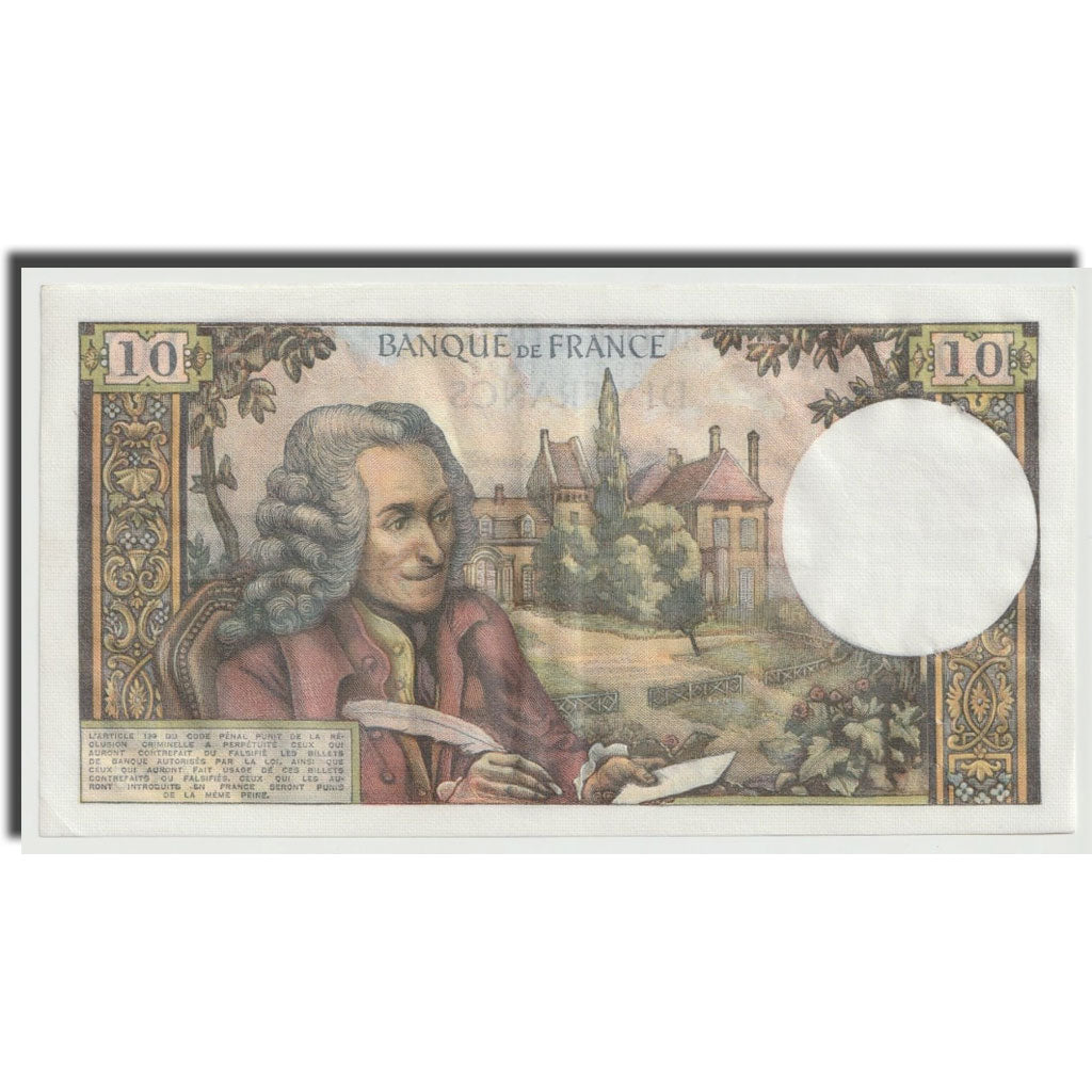 Frankreich, 10 Francs, Voltaire, 1968, 1968-01-04, UNZ-, Fayette:62.31, KM:147c