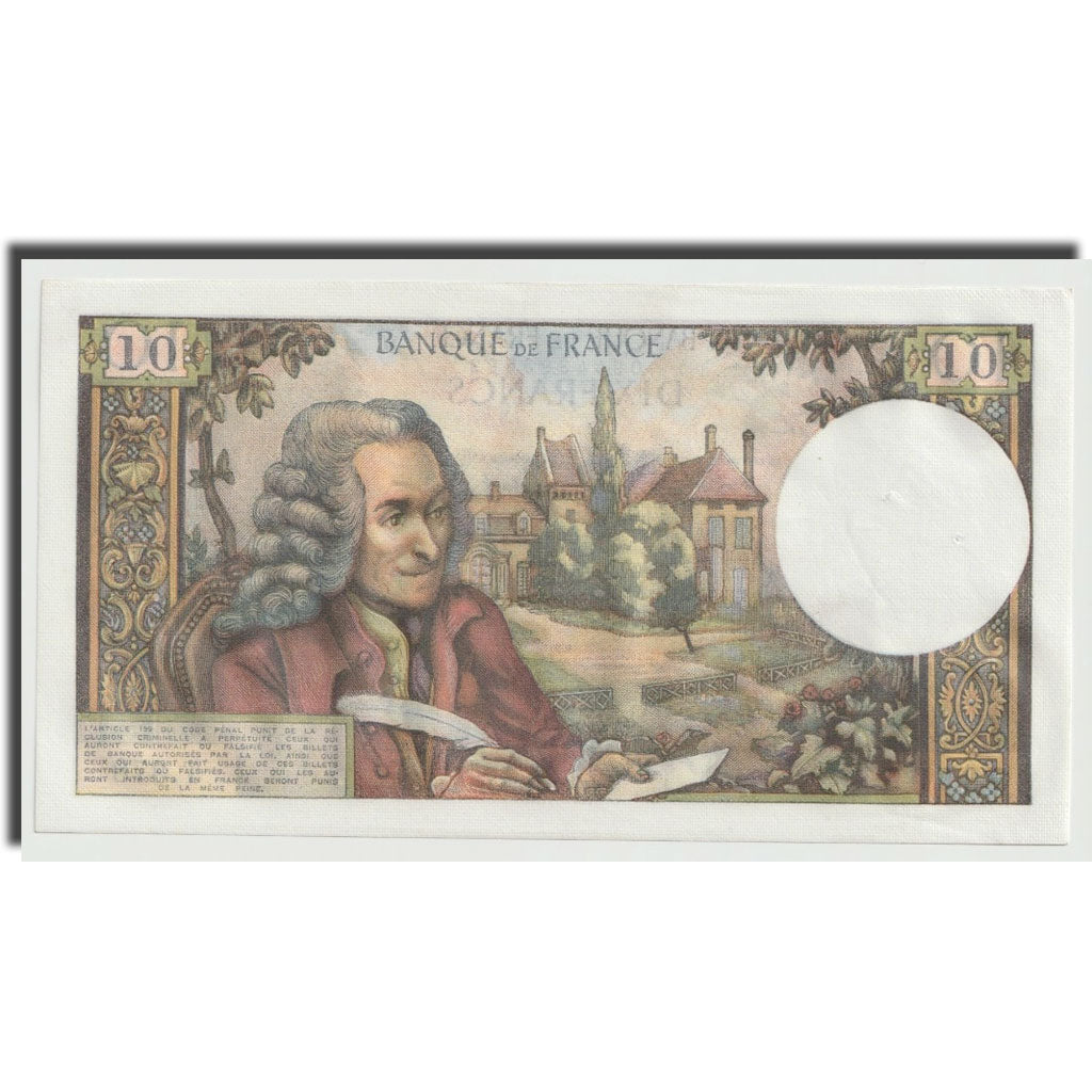 Frankrijk, 10 Francs, Voltaire, 1967, 1967-12-07, SPL+, Fayette:62.30, KM:147c