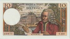 Frankrijk, 10 Francs, Voltaire, 1967, 1967-09-07, NIEUW, Fayette:62.28, KM:147c