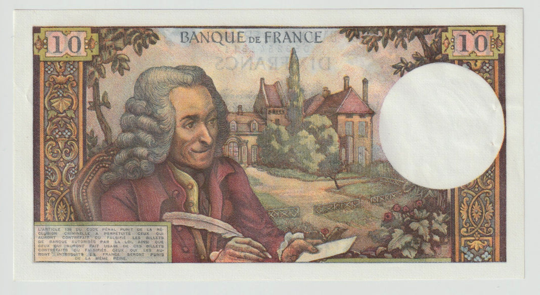 Frankreich, 10 Francs, Voltaire, 1966, 1966-01-06, UNZ-, Fayette:62.19, KM:147b