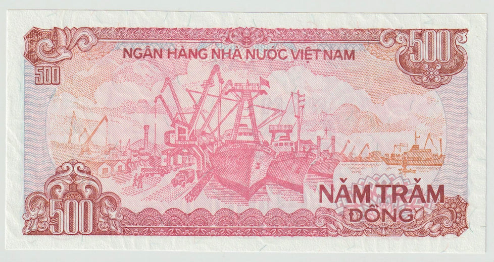 Nota, Vietname, 500 D<ox>ng, 1988, KM:101b, UNC(65-70)