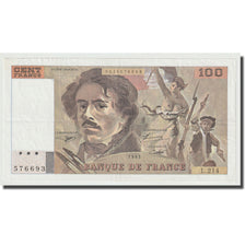 France, 100 Francs, Delacroix, 1993, SPL, Fayette:69bis.5, KM:154g