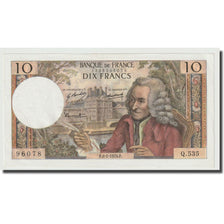 Francja, 10 Francs, Voltaire, 1970, 1970-01-08, UNC(63), Fayette:62.41, KM:147c