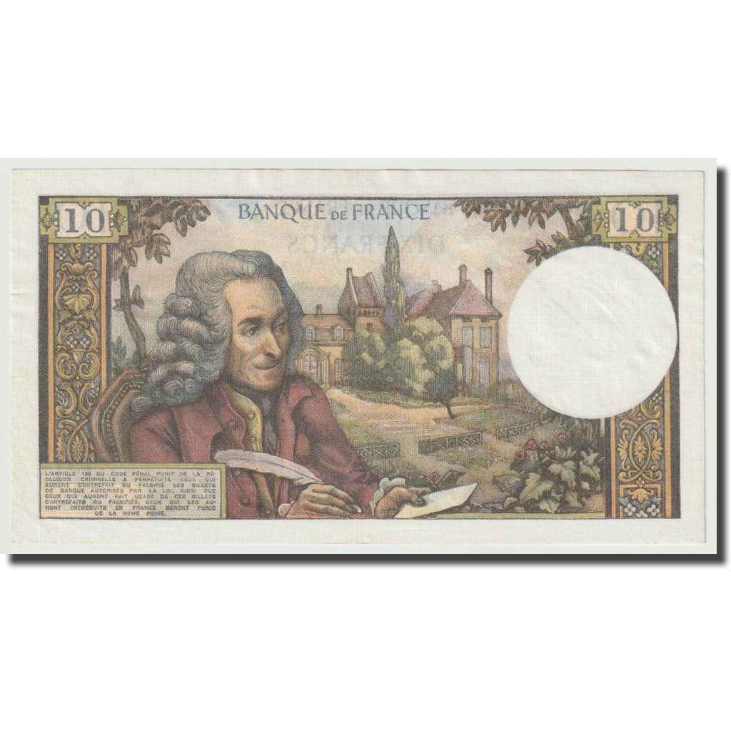 Frankreich, 10 Francs, Voltaire, 1969, 1969-06-30, UNZ-, Fayette:F62.37, KM:147c