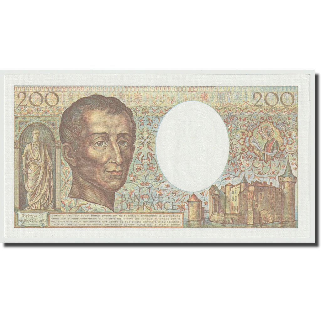 France, 200 Francs, Montesquieu, 1981, UNC(65-70), Fayette:70.01, KM:155a