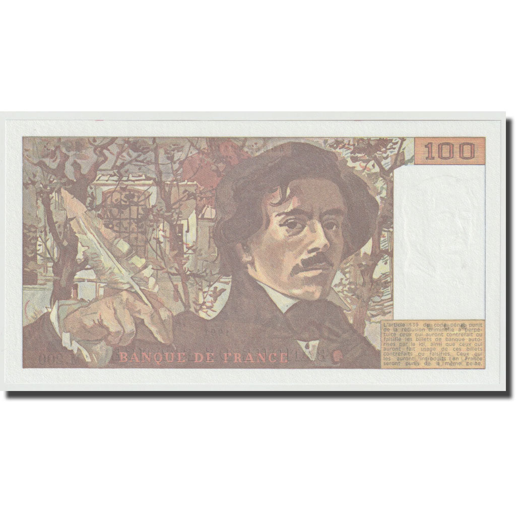 Frankreich, 100 Francs, Delacroix, 1991, UNZ, Fayette:69bis.4a, KM:154f