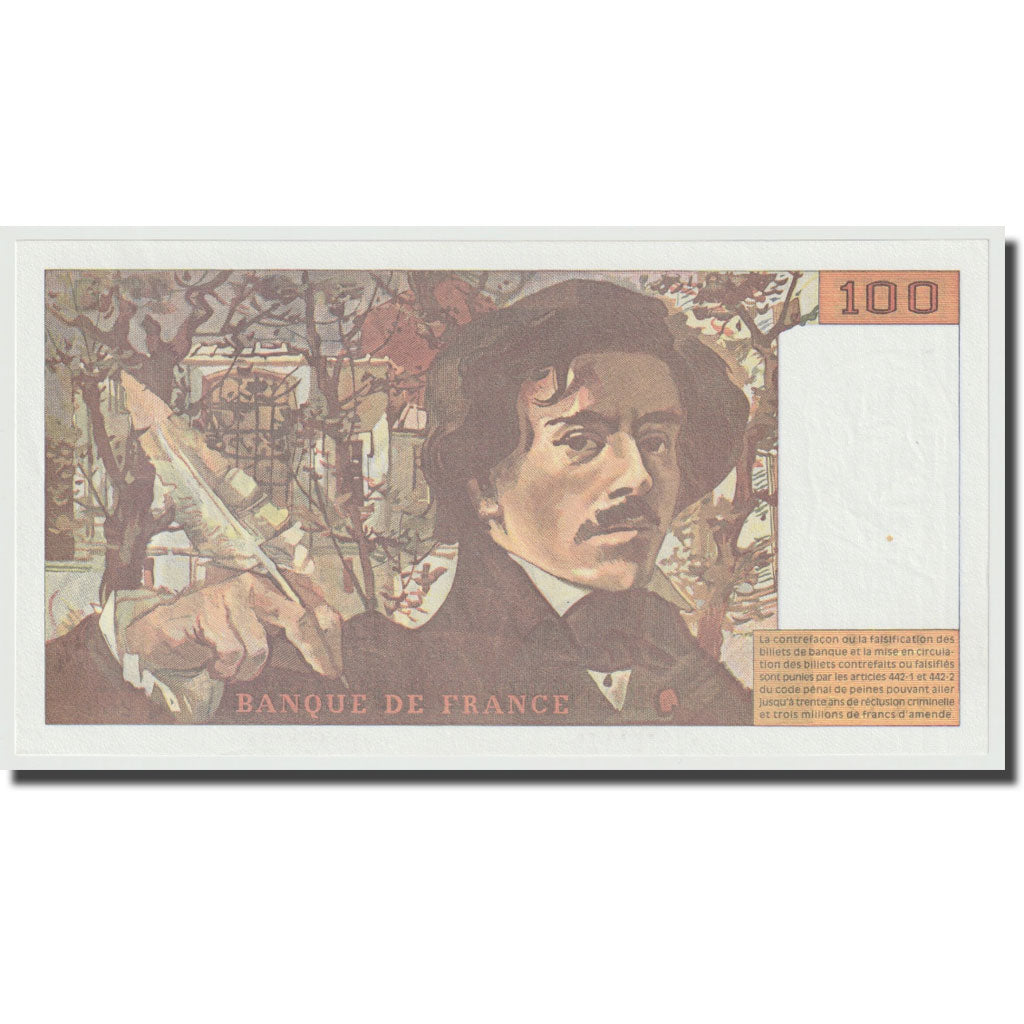 Frankreich, 100 Francs, Delacroix, 1994, UNZ-, Fayette:69ter.1b, KM:154h